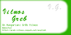 vilmos greb business card